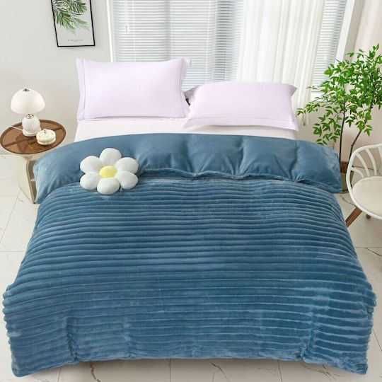 Pucioasa Cocolino Doppelte 200x230cm Petrol Blau Pucioasa Cocolino Doppelte 200x230cm Petrol Blau