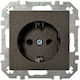 Liregus Single Mortice Πρίζα Ρεύματος Neagră 1buc IKL_16-404-01_E