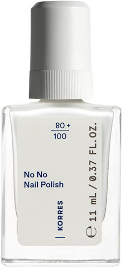 Korres No No Glossy Long Lasting Nail Polish 01 Pure White 11ml