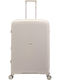 RCM Medium Hard Beige Suitcase With 4 Wheels Height 66cm
