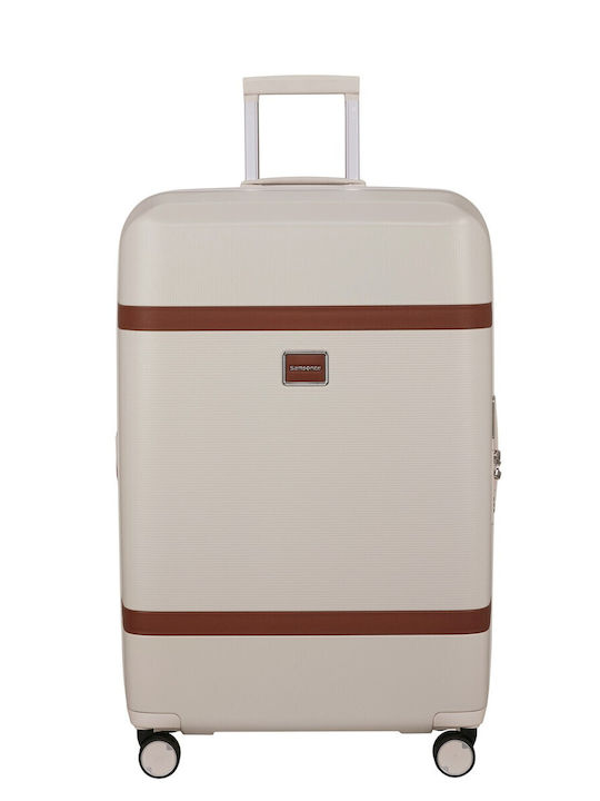 Samsonite Image Μεγάλη Βαλίτσα Ταξιδίου Εκρού με 4 Ρόδες Ύψους 75εκ.