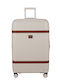 Samsonite Image Μεγάλη Βαλίτσα Ταξιδίου Εκρού με 4 Ρόδες Ύψους 75εκ.
