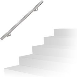 Edelstahl-Balustrade Relaxdays Silber 100 cm