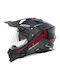 Nox N312 Vapor Blue - Rouge Motorcycle Helmet On-Off ECE 22.06 1600gr with Sunvisor