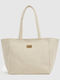 Verde Verde Stoff Strandtasche Beige
