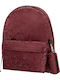 Polo Cozy Σχολική Τσάντα Πλάτης Γυμνασίου - Λυκείου Bordeaux με Θήκη για Παγούρι 20lt 2025