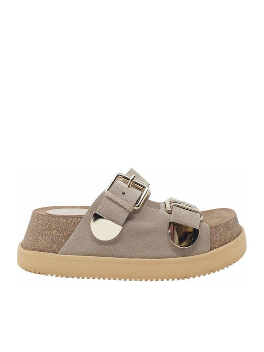 Sante Women's Flat Sandals Flatforms in Beige C...