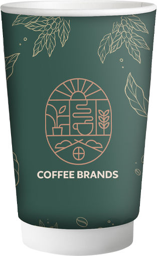 Einwegbecher Papier Doppelwandig Braun 360ml