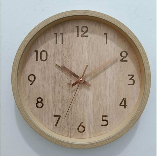 Oriana Ferelli Wanduhr Kunststoff Beige Ø30.5cm Oriana Ferelli Wanduhr Kunststoff Beige Ø30.5cm