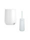 Estia Fjord Plastic Toilet Brush and Basket Set Soft Close 5lt White