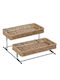 Espiel Wicker Rectangular Decorative Tray 28x28x13cm