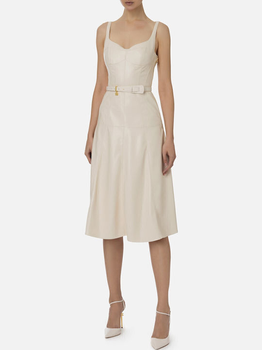 Elisabetta Franchi Evening Dress Beige