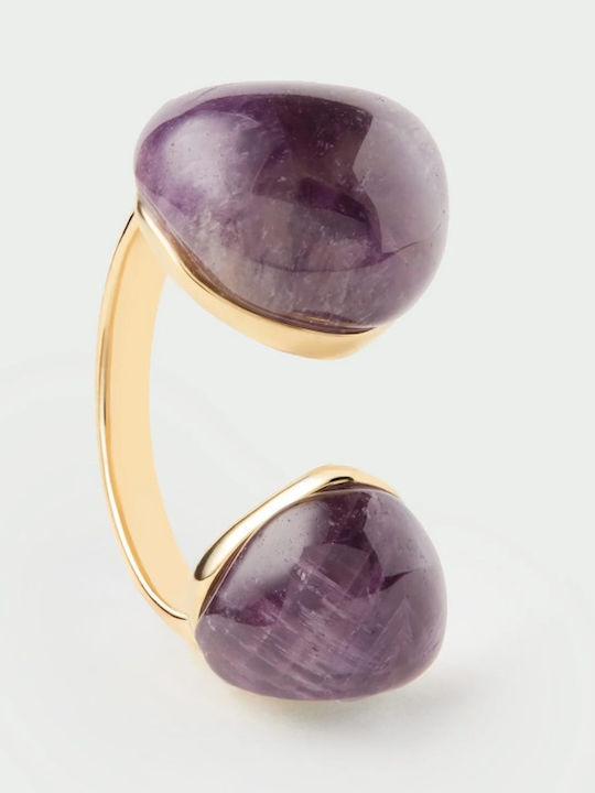 P D Paola Damen Ring mit Steinen Vergoldet
