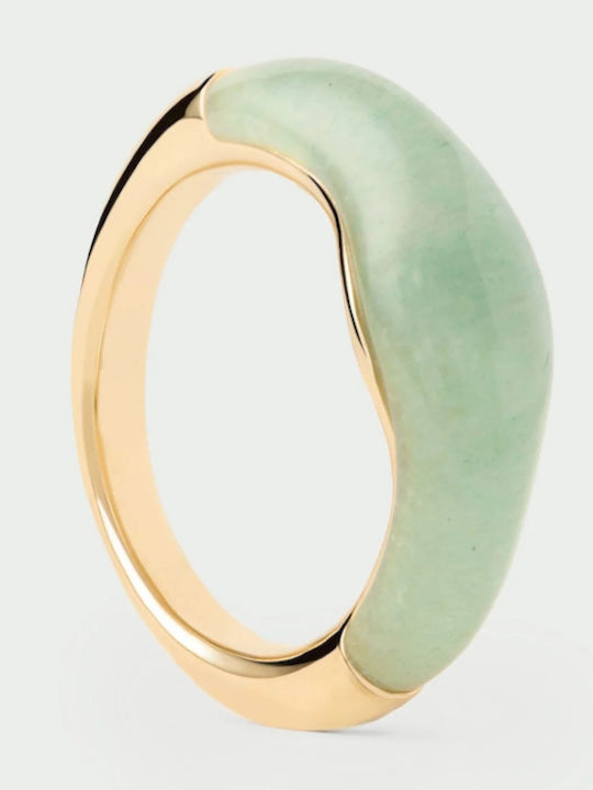P D Paola Damen Ring mit Steinen aus Silber Vergoldet