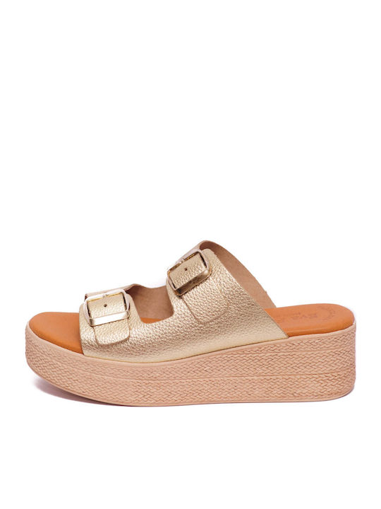 Eva Frutos Women's Leather Platform Wedge Sanda...