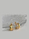 Enotia Earrings Hoops made of Steel Gold Plated with Stones