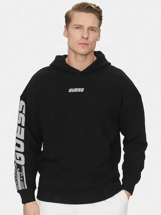 Guess Sweatshirt with Hood Black Z4BQ03KAIJ1-JBLK
