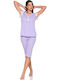 Clio Lingerie Sommer Damen Pyjama-Set Lilac
