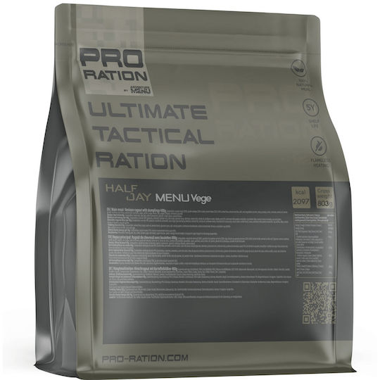 Pro Ration Ultimate Tactical Ration Half-day Menu Vege Στρατιωτικά MRE 2097kcal 803gr - 15 Έτη