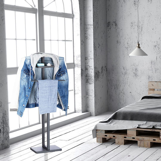 Relaxdays Coat Rack Metal Black 112 X 52.5 X 20 Cm
