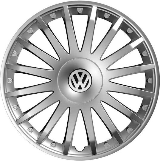Versaco Car Hubcap Set Cbx with VW Emblem 14" 4pcs Silver