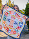 Kalfas Luxury Silk Square 70x70 Scarf 7 Women's Silk Scarf Multicolour