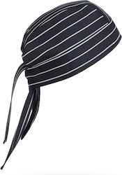 Naivest Chef Black Striped Bandana Mosa