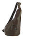 Crossbody 135 Δερμάτινη Ανδρική Τσάντα Ώμου / Χιαστί Καφέ