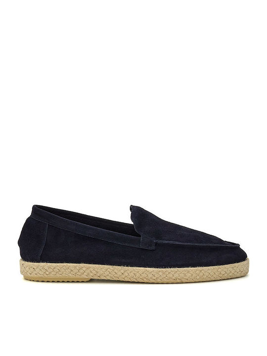 Suede Men's Espadrilles in Blue Color