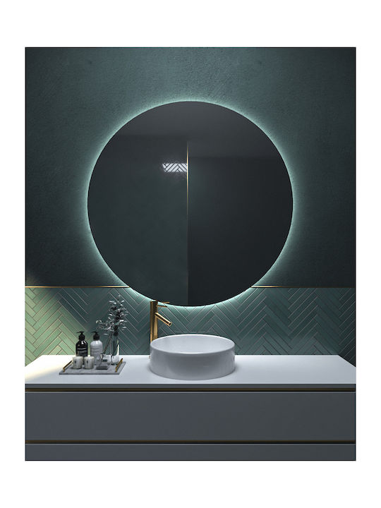 Circle Project Round Bathroom Mirror Led Touch 42x42cm
