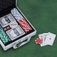Set Poker Relaxdays 100 Jetoane Covoraș 2 Pachete Cărți Buton Dealer Small Blind Big Blind Geantă