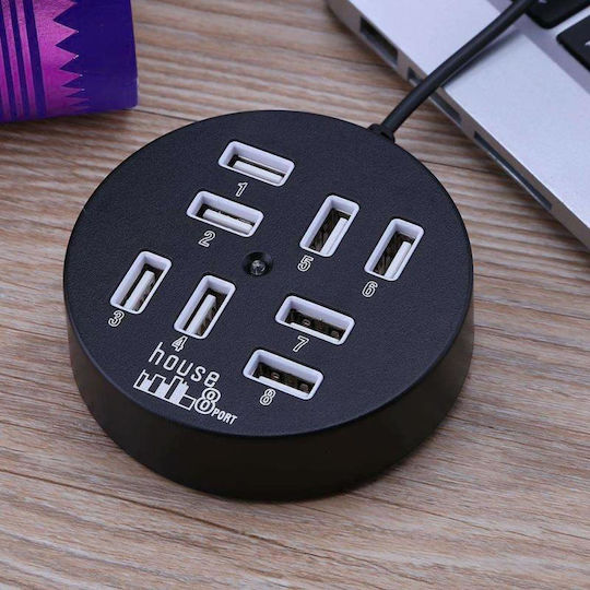 Hub 8 Θυρών USB 2.0 με σύνδεση USB-A