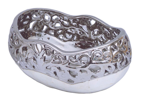Galifas Bol Decorativ Ceramică Argintiu 31cm 1buc
