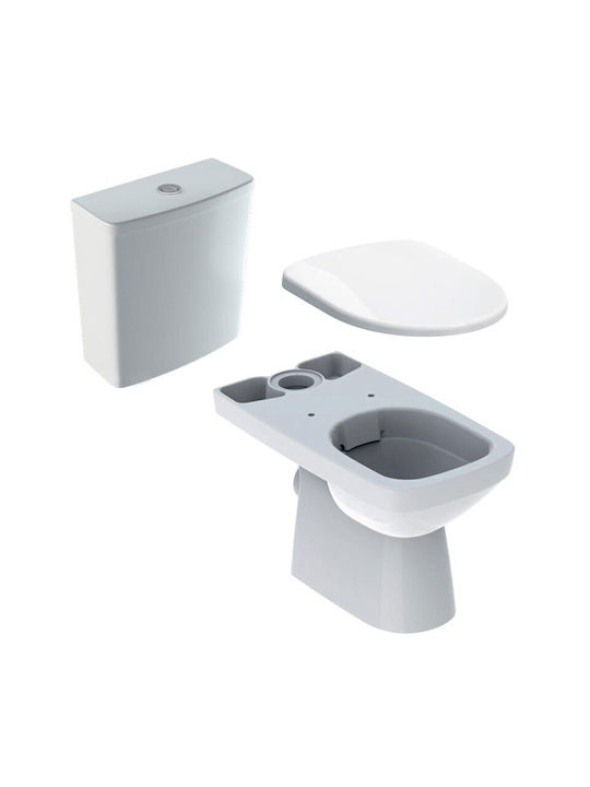 Geberit Selnova Square Λεκάνη Δαπέδου με Καζανάκι με Κάλυμμα Soft Close Λευκή Geberit Selnova Square Λεκάνη Δαπέδου με Καζανάκι με Κάλυμμα Soft Close Λευκή
