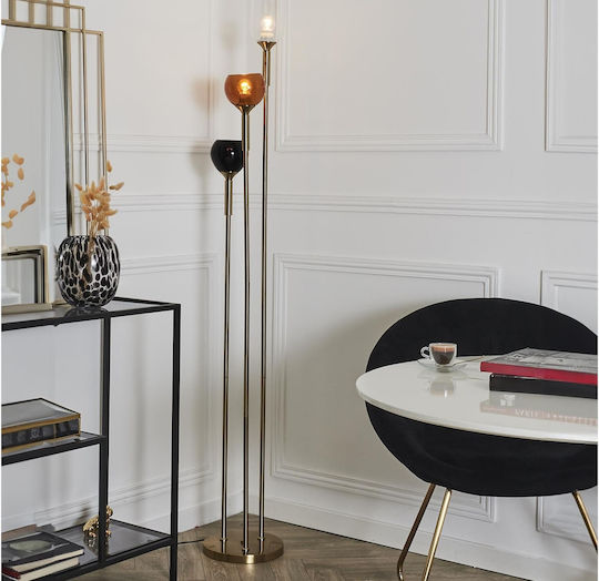 The Home Deco Factory Floor Lamp H150xW32cm. with Socket for Bulb E27 Gold