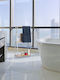 Relaxdays Подов Рафт за баня Бамбуков 93x46x20см Сив