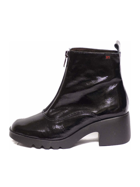 Pepe Menargues Leder Stiefeletten Damen Schwarz