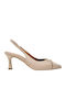Leather Beige Heels