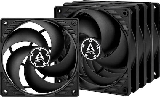 Arctic F12 PWM Вентилатор за кутия 120mm 1350rpm 53cfm Без светодиодно осветление и Свързване 4-изводна 5 броя