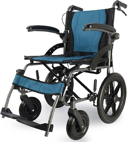 Medical Brace Scaun Cu Rotile 14" Pliabil Tip Simplu 46cm MB.W2005 Albastru