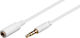 Goobay Καλώδιο Ήχου 3.5mm male - 3.5mm female Λευκό 1m με Επίχρυσους Ακροδέκτες 62360