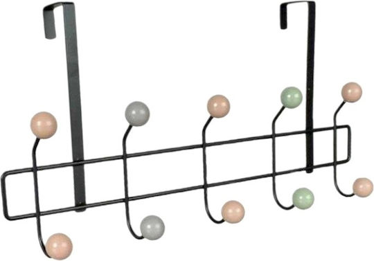 Door Hook 5 Slots Metallic