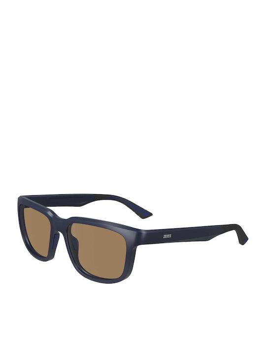 Zeiss Unisex Γυαλιά Ηλίου με Μπλε Κοκκάλινο Σκελετό και Καφέ Φακό S0390369