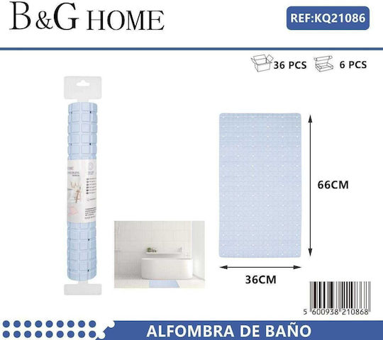 Bathtub Anti-Slip with Suction Cups Blue 36x66cm