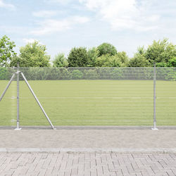 vidaXL Galvanized Wire Fencing Set Grey 1x10m b...