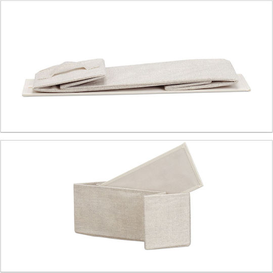 Sertar de depozitare din lemn, metal și material textil L20xW48xH76buc