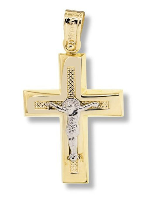 Paraxenies Gold Cross 14K with the Crucified
