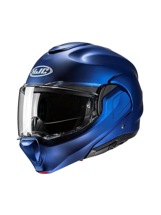 HJC F100 Semi Flat Metallic Blue Motorcycle Hel...