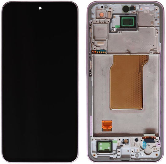 Samsung Екран & Предна Част A356b със Сензорен Механизъм за Samsung A356B Galaxy A35 5G (Лилав)