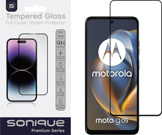 Hardy Glass Sonique Premium Series HD Full Cover 9H Motorola Moto G05 4G Moto E15 4G Black
